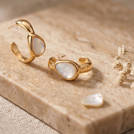 Luna Pearl Hoops