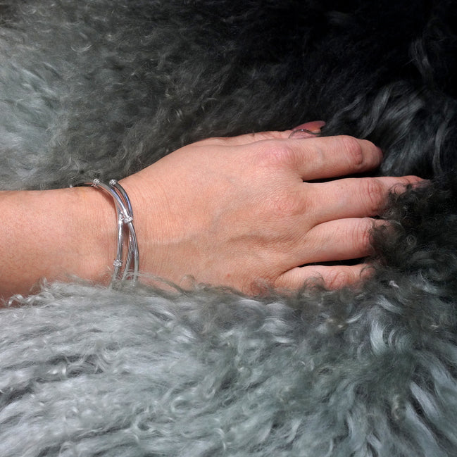 Double Infinity Bracelet Silver